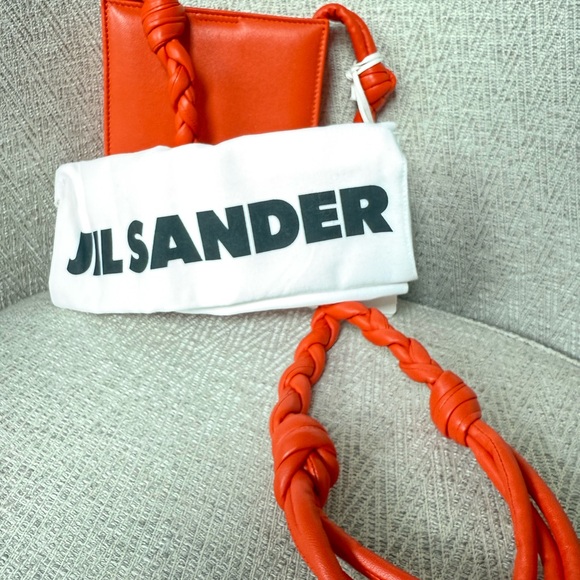 Jil Sander Tangle Orange Crossbody Bag - Picture 5 of 6